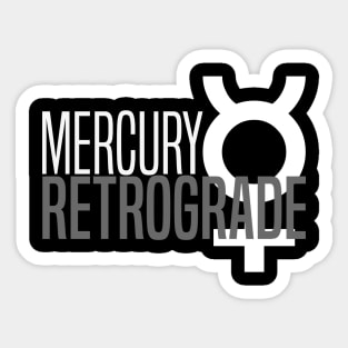 Mercury Retrograde Glyph Sticker